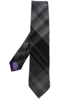 Ralph Lauren Purple Label tartan-check print tie - Grey