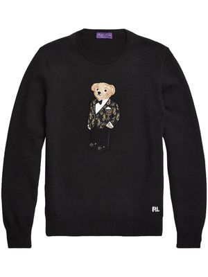 Ralph Lauren Purple Label teddy-bear motif jumper - Black