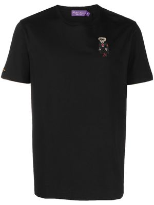 Ralph Lauren Purple Label Teddy logo-print cotton T-shirt - Black