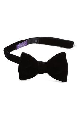 Ralph Lauren Purple Label Velveteen Bow Tie in Black