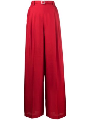 Ralph Lauren Purple Label wide leg silk trousers - Red