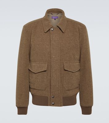 Ralph Lauren Purple Label Wool-blend bomber jacket