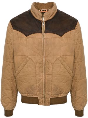 Ralph Lauren RRL Breckenridge quilted bomber jacket - Brown