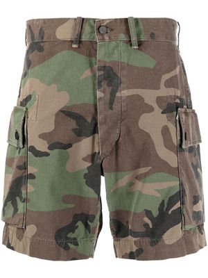 Ralph Lauren RRL camouflage print chino shorts - Brown