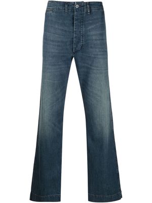 Ralph Lauren RRL crease-effect straight-leg jeans - Blue