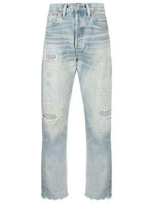 Ralph Lauren RRL distressed-effect boyfriend jeans - Blue