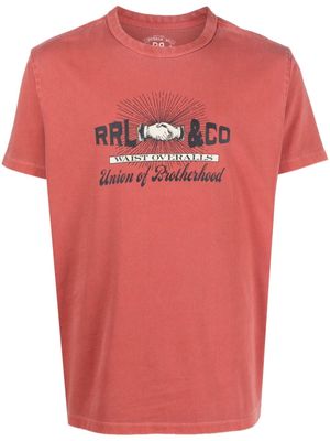 Ralph Lauren RRL graphic-print cotton T-shirt - Orange