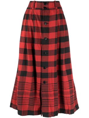 Ralph Lauren RRL Lewis check-print flared skirt - Black