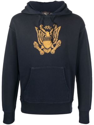 Ralph Lauren RRL logo print hoodie - Blue