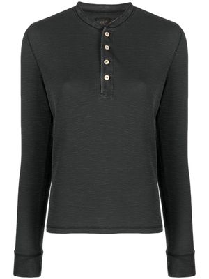 Ralph Lauren RRL long-sleeved fine-ribbed T-shirt - Black