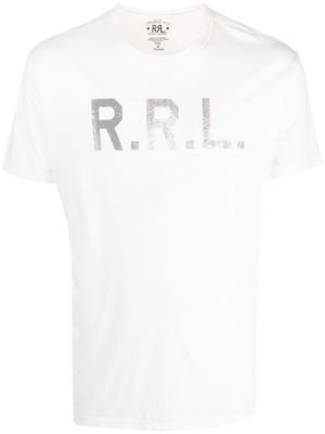 Ralph Lauren RRL metallic effect logo-print T-shirt - Neutrals