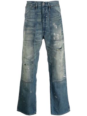 Ralph Lauren RRL Millville distressed straight-leg jeans - Blue
