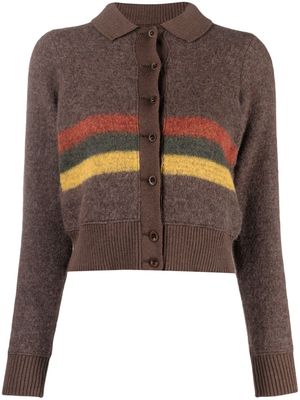 Ralph Lauren RRL Moira stripe-detailing cardigan - Brown