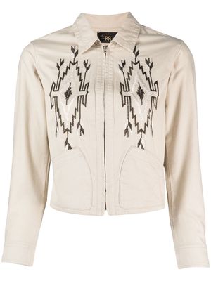 Ralph Lauren RRL motif-embroidered cotton jacket - Neutrals