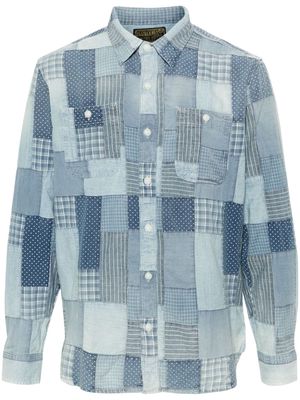 Ralph Lauren RRL patchwork-design cotton shirt - Blue
