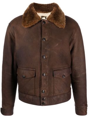 Ralph Lauren RRL Peyton leather jacket - Brown