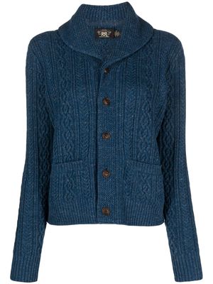 Ralph Lauren RRL shawl-collar cable-knit cardigan - Blue