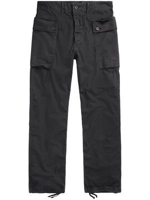 Ralph Lauren RRL straight-leg cotton cargo trousers - Black