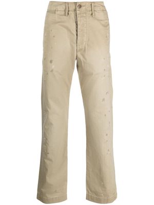 Ralph Lauren RRL straight-leg herringbone cotton trousers - Neutrals