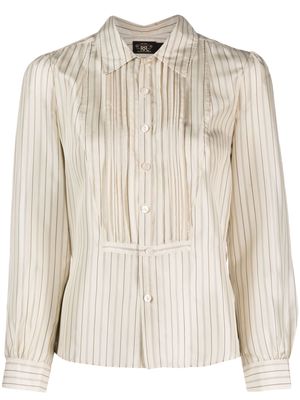 Ralph Lauren RRL striped satin silk blouse - Neutrals