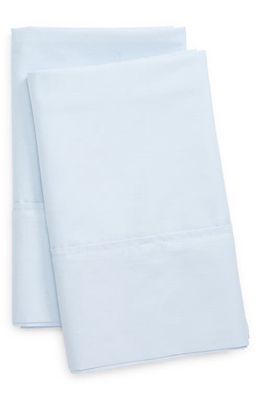 Ralph Lauren Set of 2 624 Thread Count Organic Cotton Percale Pillowcases in True Pale Sky Blue