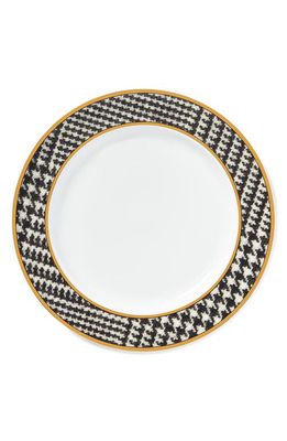 Ralph Lauren Wessex Houndstooth Dinner Plate in Black/Gold