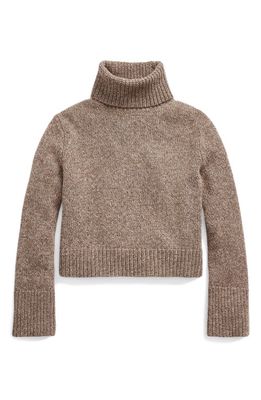Ralph Lauren Wool & Cashmere Turtleneck Sweater in Brown Marle
