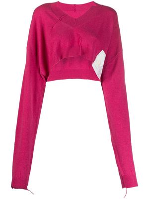 Ramael cropped knitted jumper - Pink