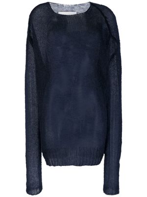 Ramael sheer knitted jumper - Blue