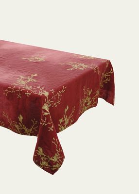 Rami Oro Gold Painted Linen Tablecloth