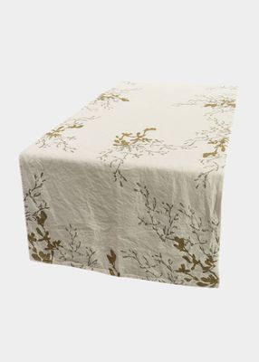 Rami Oro Painted Linen Table Runner, 66" x 19"