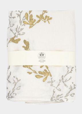 Rami Oro Painted Linen Tablecloth, 98" x 57"