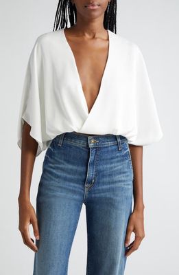 Ramy Brook Aileen Wrap Front Top in Ivory