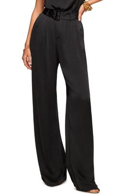 Ramy Brook Amaya Belted Satin Pants in Black