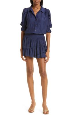 Ramy Brook Angelina Tiered Dress in Spring Navy