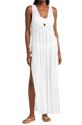Ramy Brook Benny Cotton Cover-Up Maxi Dress in White