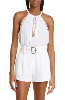 Ramy Brook Cerise Embroidered Tank in Ivory