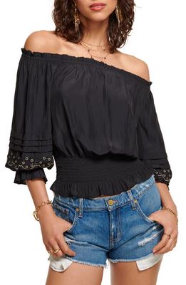 Ramy Brook Clara Off the Shoulder Blouse in Black