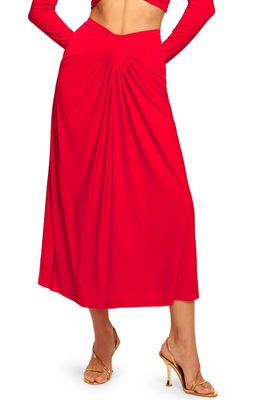 Ramy Brook Elodie Gathered Maxi Skirt in Soiree Red