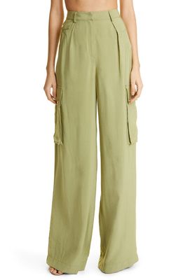 Ramy Brook Emil High Waist Wide Leg Pants in Vintage Olive