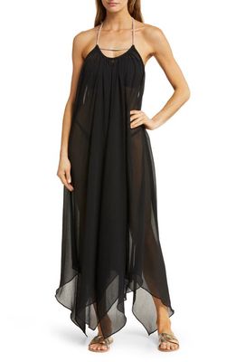 Ramy Brook Joyce Halter Cover-Up Dress in Black