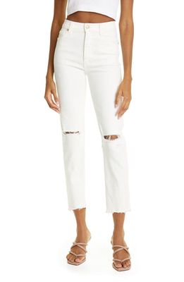 Ramy Brook Langley Distressed Crop Jeans in White Shark Bite