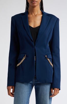 Ramy Brook Leilani Chain Detail Jacket in Navy
