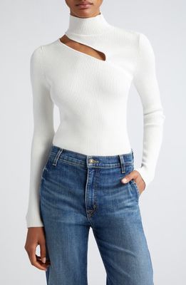 Ramy Brook Lexi Asymmetric Cutout Sweater in Ivory