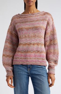 Ramy Brook Sage Stripe Sweater in Pink Combo Spacedye