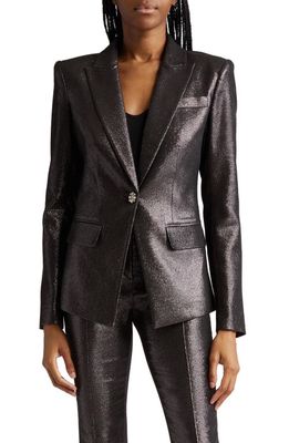 Ramy Brook Wren Metallic Jacket in Zink Metallic Suiting