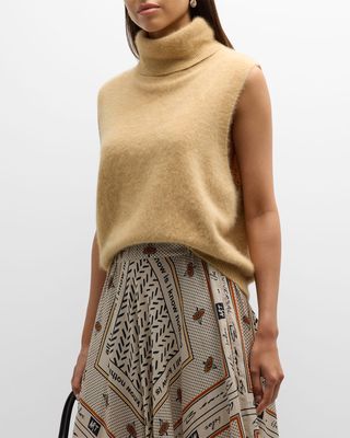 Rana Sleeveless Turtleneck Knit Sweater