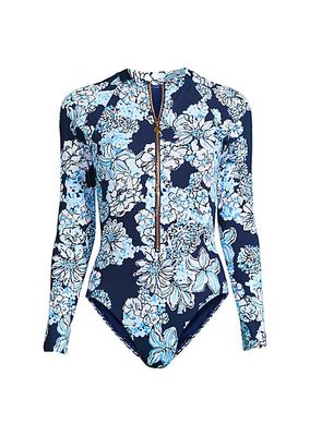 Randee Floral One-Piece Rashguard