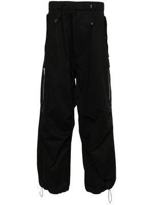 Random Identities cotton parachute pants - Black