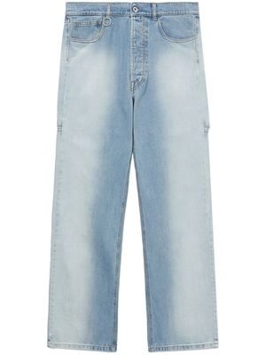 Random Identities cut-out straight-leg jeans - Blue